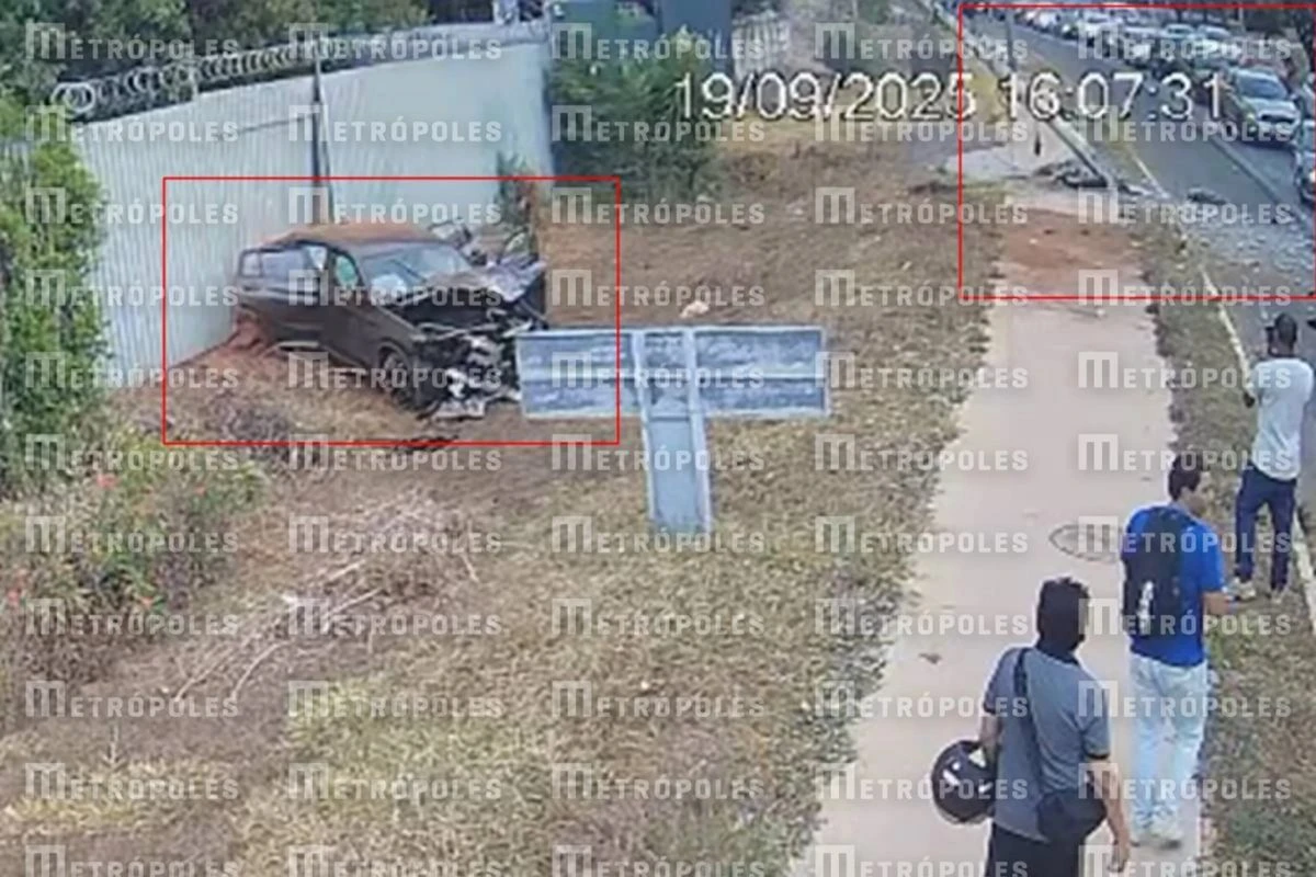 Acidente entre BMWs no Lago Sul resulta em fratura exposta em adolescente