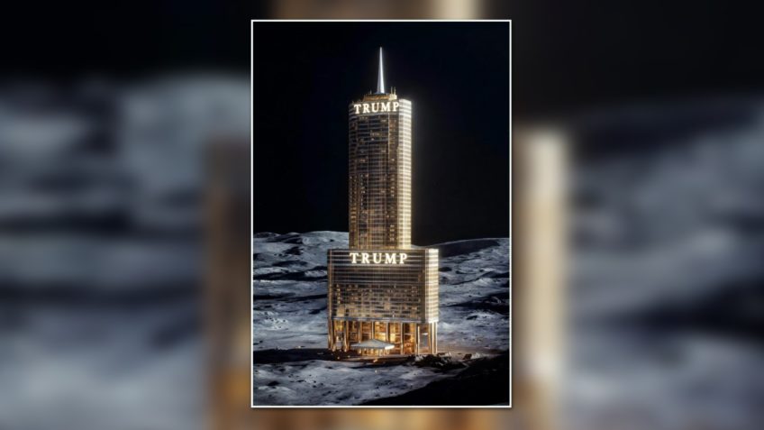 Trump compartilha fotografia de edifício com seu nome na Lua